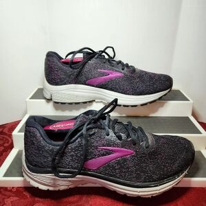 BROOKS 'Anthem 2' Black & Magenta Pink Running Shoes Women's Sz 8.5